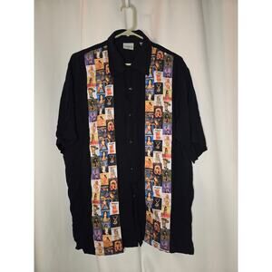 VTG 90s Playboy Magazine Cover Rayon Shirt Cover Girls Bowling Centerfold RARE